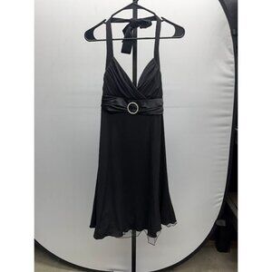 City Triangles Black Halter Y2K Dress